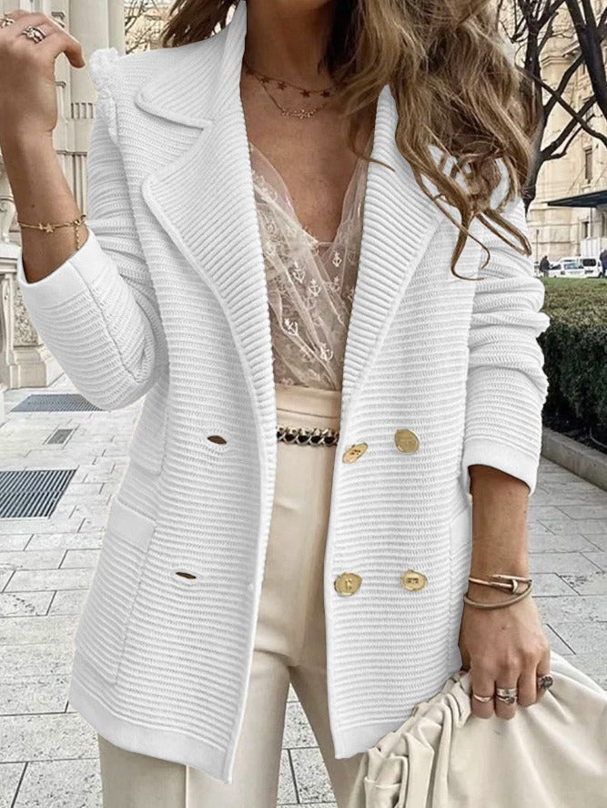 Damen Tailored Jacket Mit Zweireihigem Schnitt Und Reverskragen