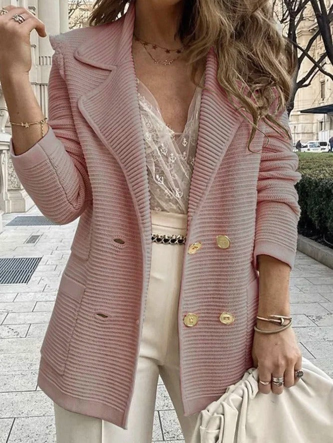 Damen Tailored Jacket Mit Zweireihigem Schnitt Und Reverskragen