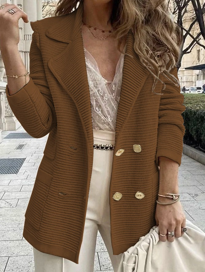 Damen Tailored Jacket Mit Zweireihigem Schnitt Und Reverskragen