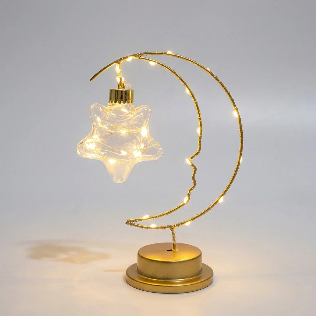 LED-Tischlampe mit rundem, mondinspiriertem Leuchtkörper