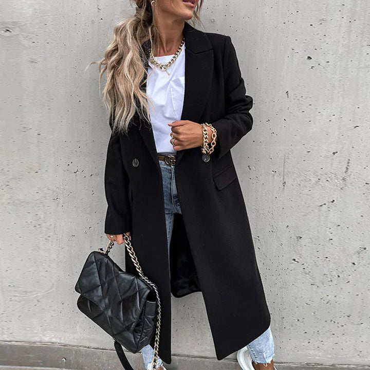Damen Trenchcoat Mit Langem Schnitt Und Klassischem Design
