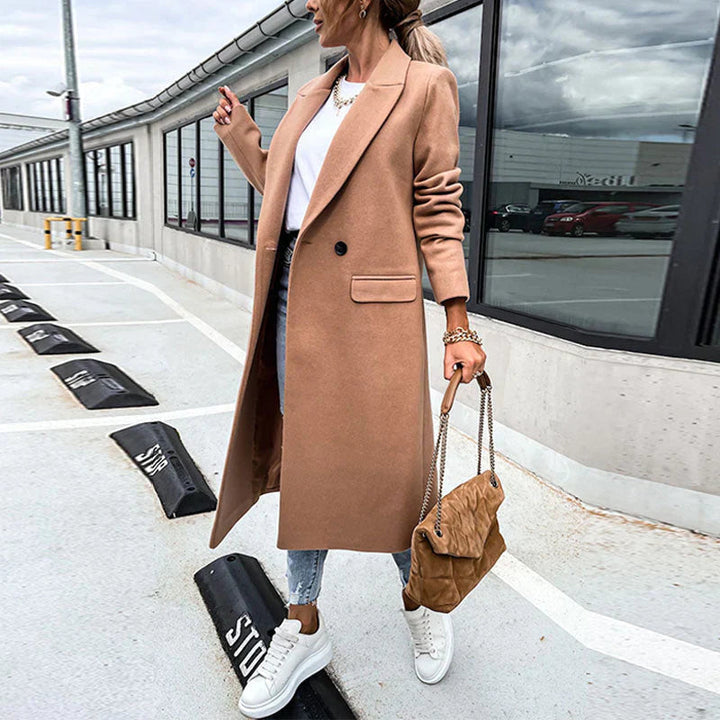 Damen Trenchcoat Mit Langem Schnitt Und Klassischem Design