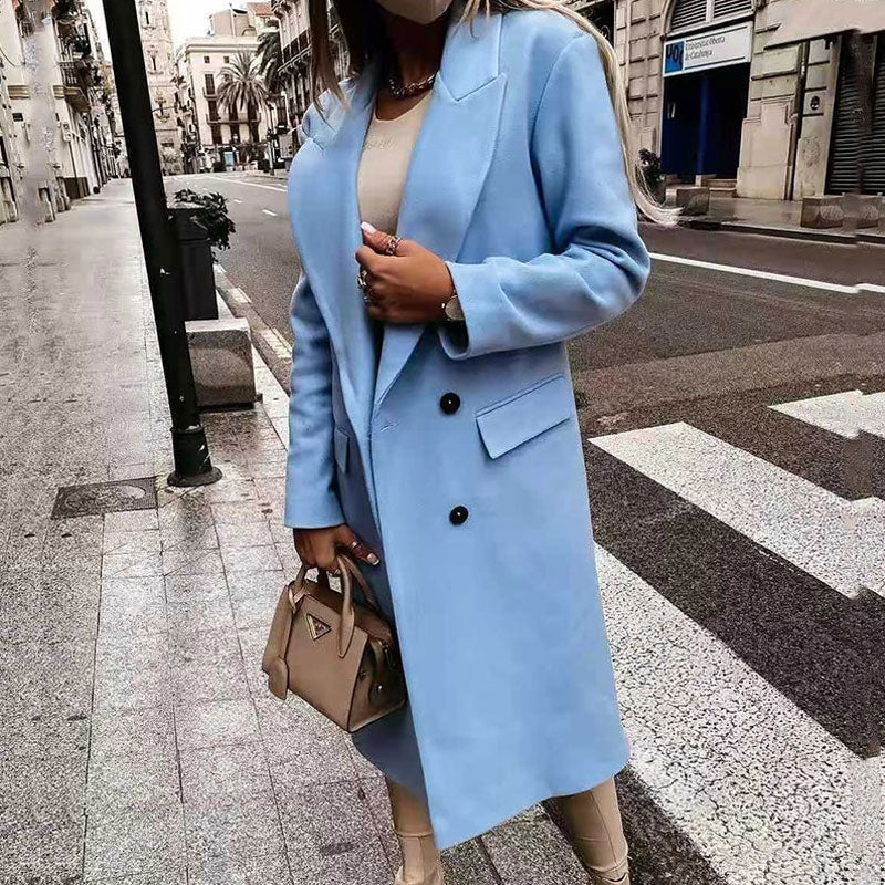 Damen Trenchcoat Mit Langem Schnitt Und Klassischem Design