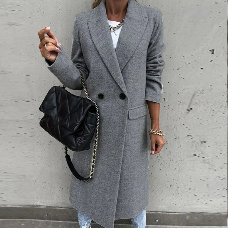 Damen Trenchcoat Mit Langem Schnitt Und Klassischem Design