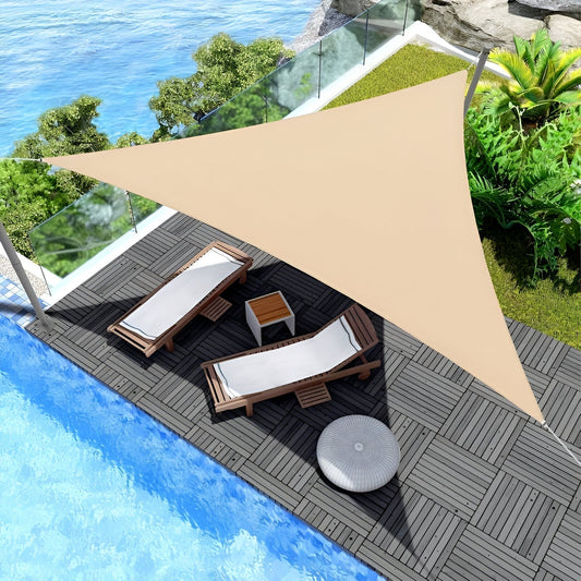 Wasserfestes Sonnensegel in Dreieckform mit UV-Schutz – ideal für Garten & Terrasse