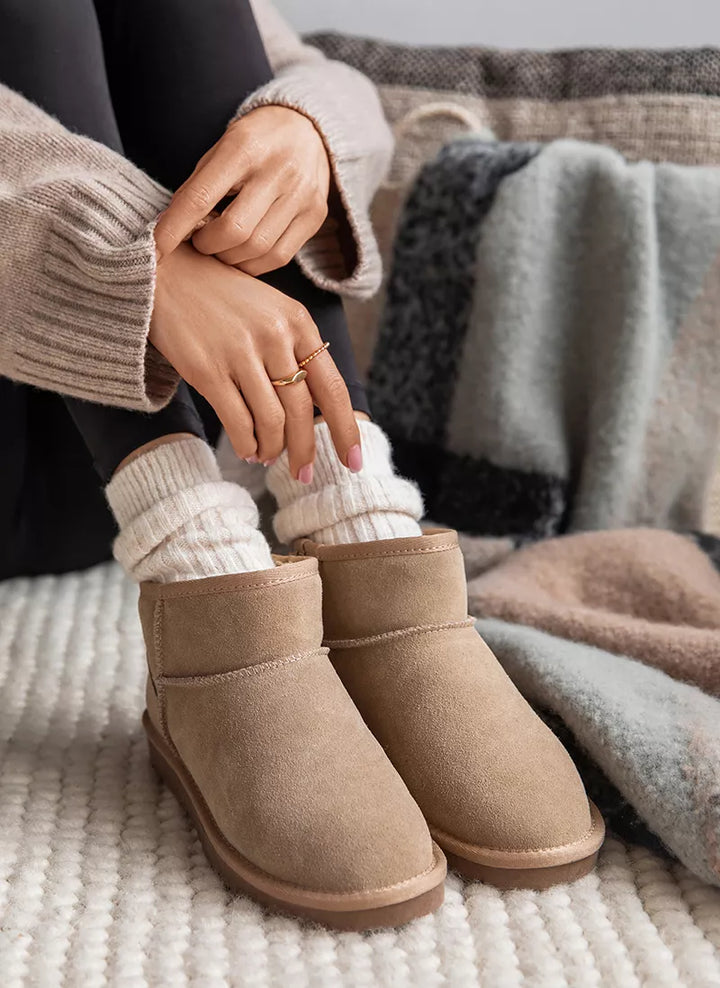 Damen Winter Boots Mit Kurzschaft Im Klassischen Design