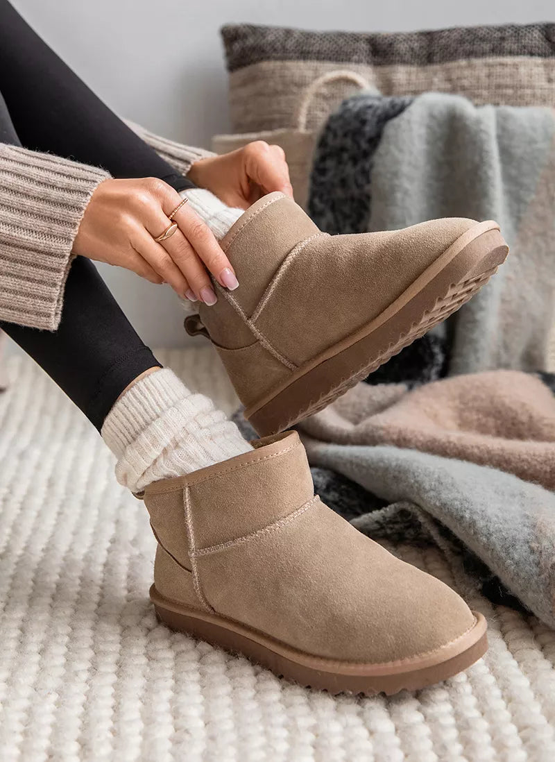 Damen Winter Boots Mit Kurzschaft Im Klassischen Design
