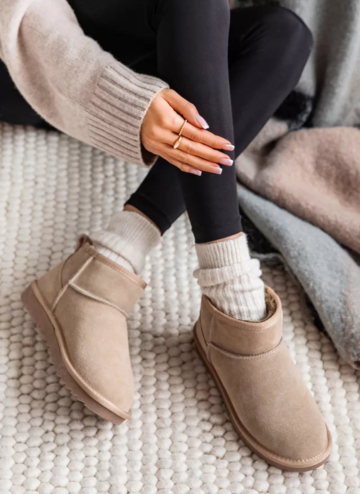 Damen Winter Boots Mit Kurzschaft Im Klassischen Design