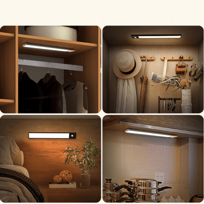 Wiederaufladbare LED-Lichtleiste mit Bewegungssensor - Kabellose Raumbeleuchtung für drinnen und draußen