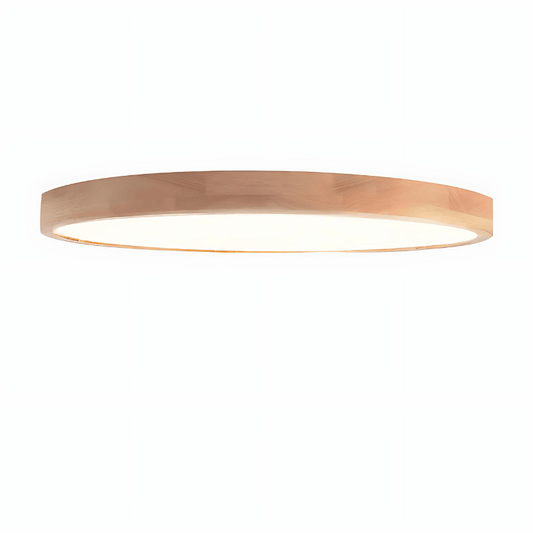 Ultraflache LED-Deckenleuchte aus Holz
