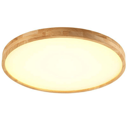 Ultraflache LED-Deckenleuchte aus Holz