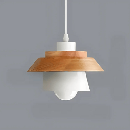 Nordic Hängelampe aus Metall und Holz