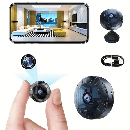 Mini 4K WiFi Überwachungskamera - Kabellos, wasserdicht & mit Nachtsicht