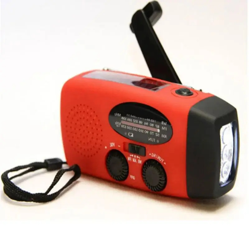Multifunktionale Notfallradio mit Powerbank – Solar, USB, Handkurbel und LED-Taschenlampe für Notfälle