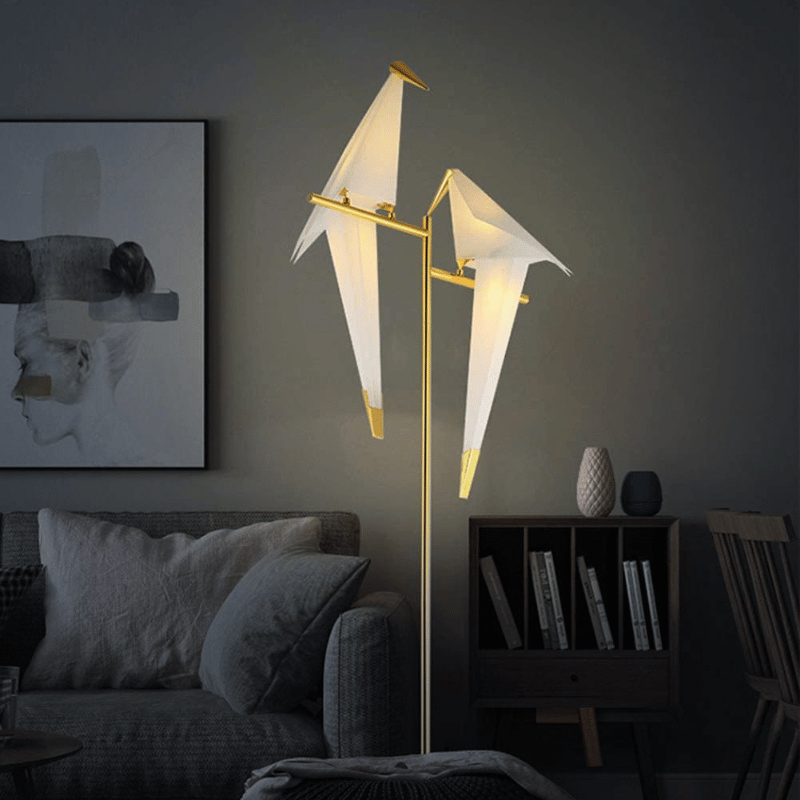 Magnetische LED-Vogellampe im Origami-Stil