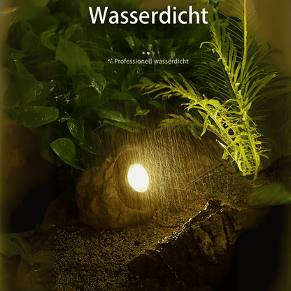 Solarbetriebene LED-Wegeleuchte im Naturstein-Design