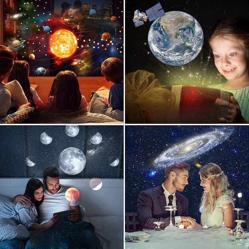 Projektor mit 13 Galaxie-Szenen für Kinderzimmer und Schlafzimmer