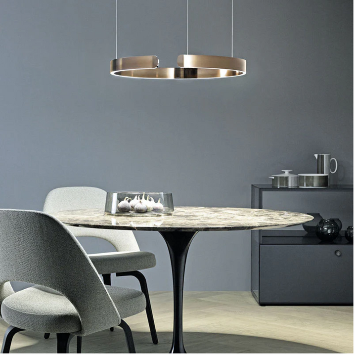 Moderne LED-Hängelampe im Kreisdesign – dimmbar & stilvoll für Wohnräume