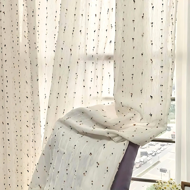 Regenbogen Vorhang Tüll – Bunter Stickerei Vorhang halbtransparent