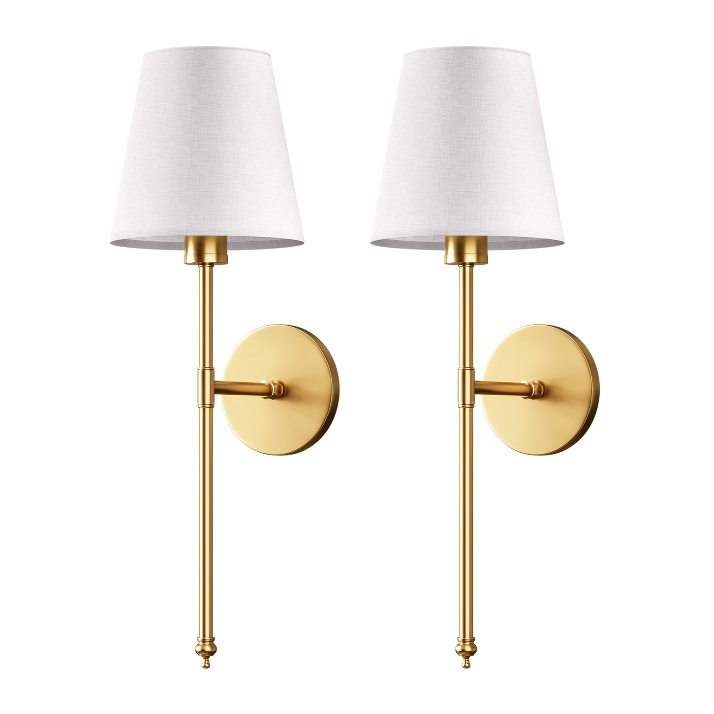 Kabellose Wandlampen im 2er-Set mit Klebemontage für Schlafzimmer und Flur