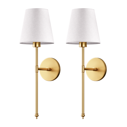 Kabellose Wandlampen im 2er-Set mit Klebemontage für Schlafzimmer und Flur