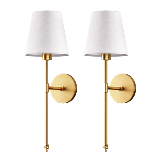 Kabellose Wandlampen im 2er-Set mit Klebemontage für Schlafzimmer und Flur