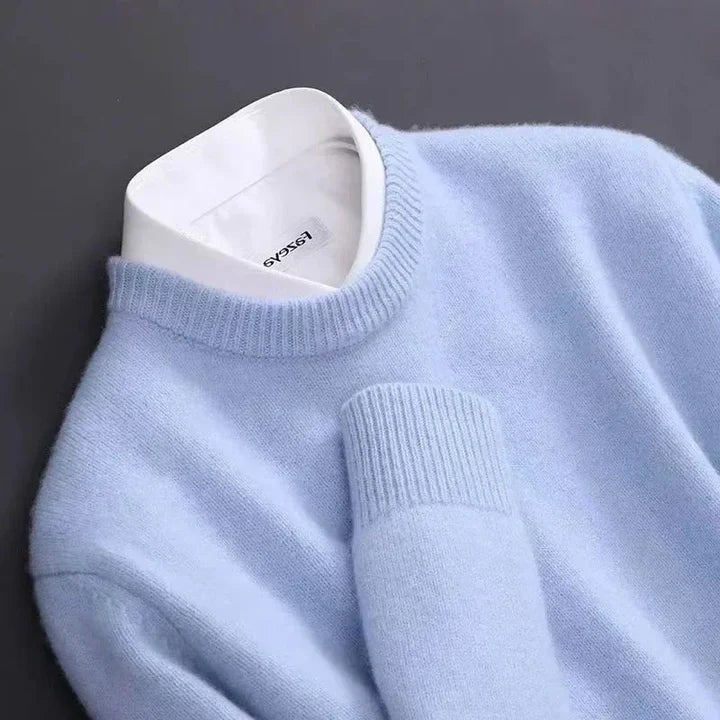 Herren Kaschmirpullover Mit Rundhalsausschnitt