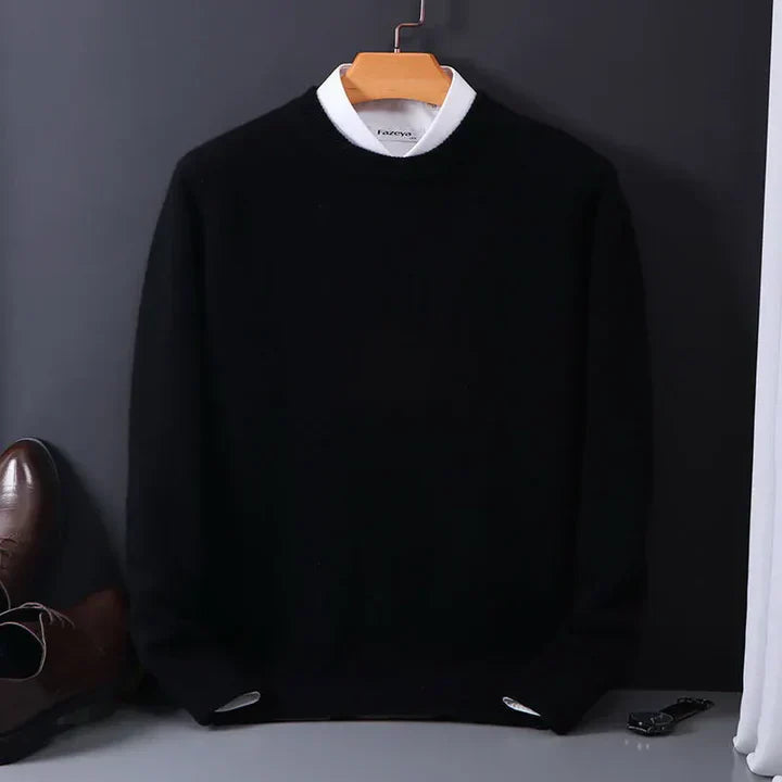 Herren Kaschmirpullover Mit Rundhalsausschnitt