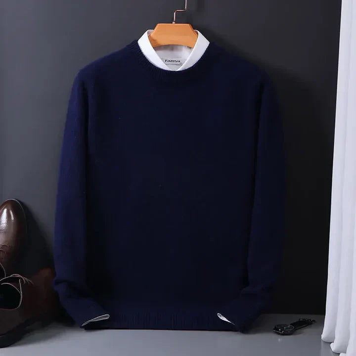 Herren Kaschmirpullover Mit Rundhalsausschnitt