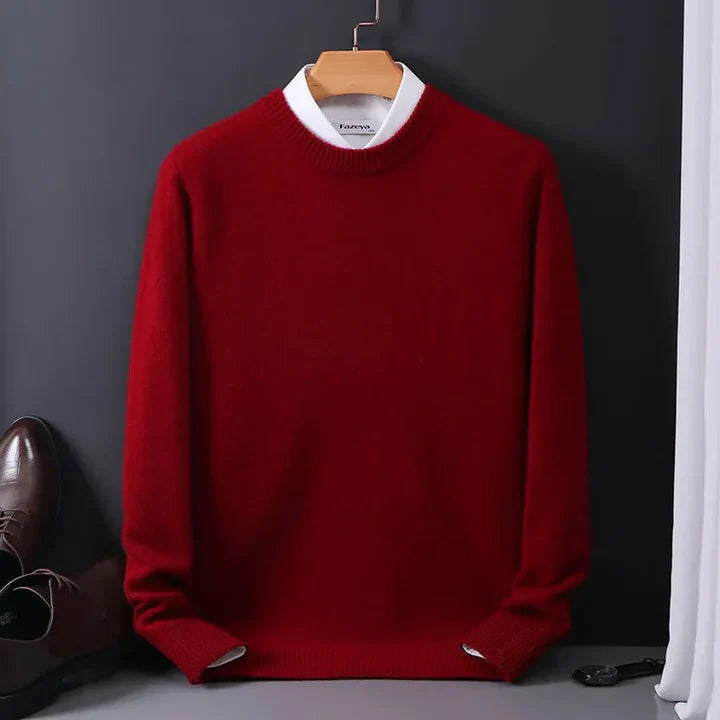 Herren Kaschmirpullover Mit Rundhalsausschnitt