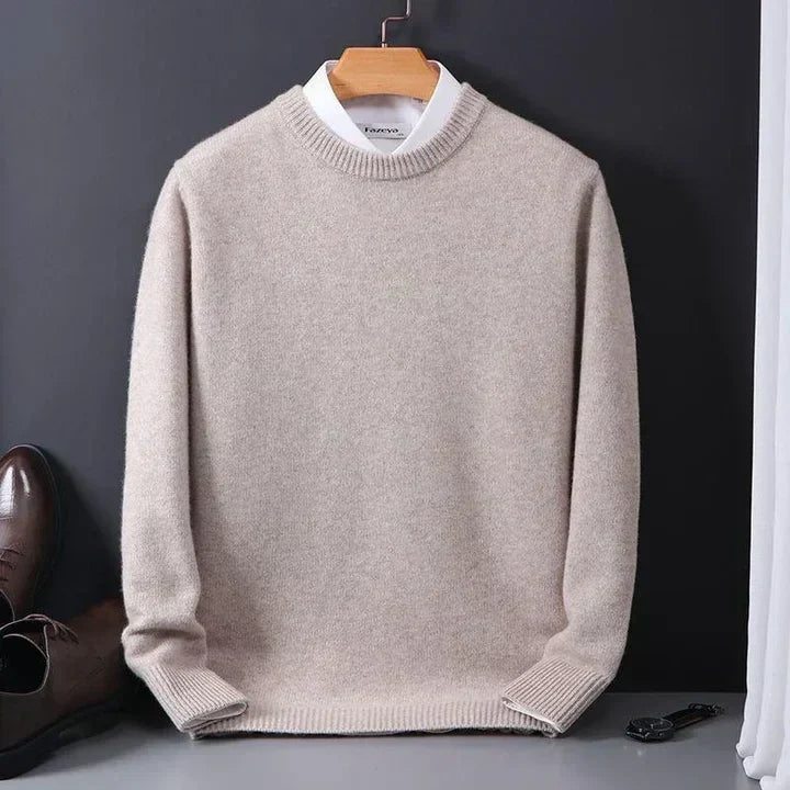 Herren Kaschmirpullover Mit Rundhalsausschnitt