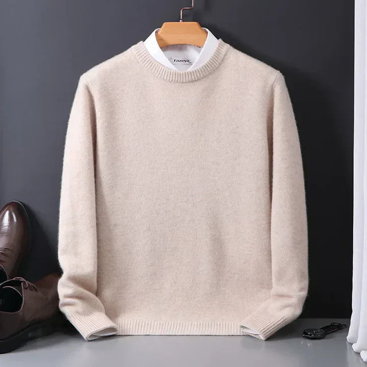 Herren Kaschmirpullover Mit Rundhalsausschnitt