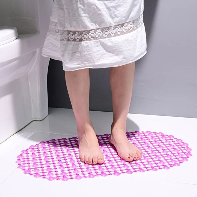 Rutschfeste Duschmatte mit Saugnäpfen & Schnellem Wasserablauf