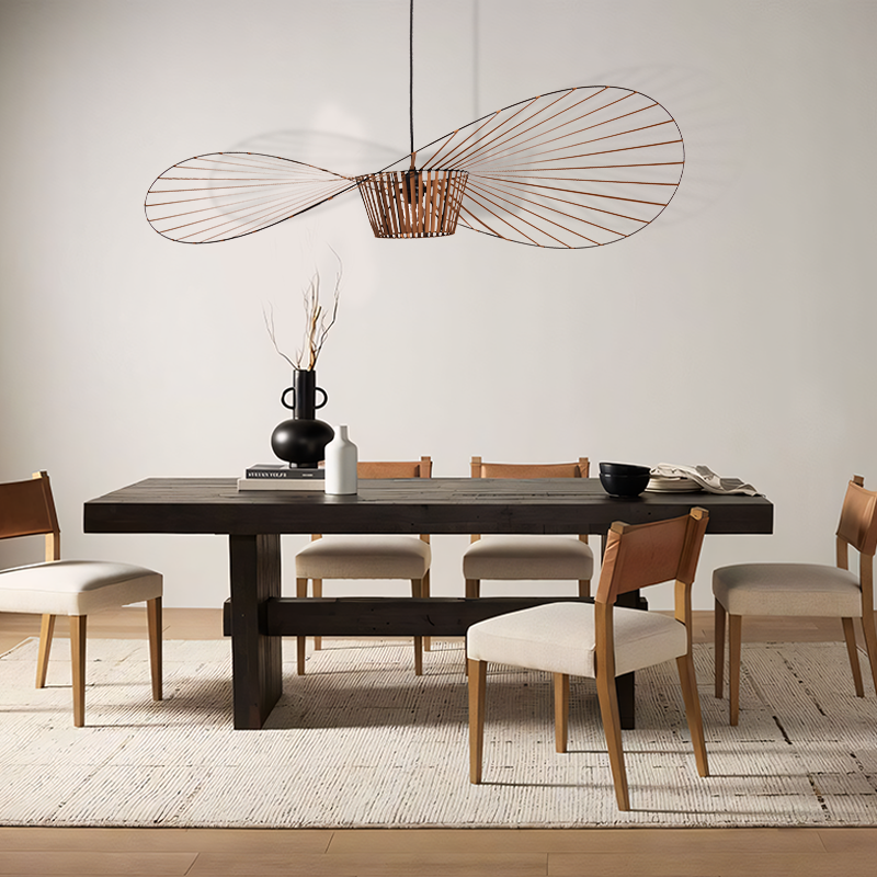 LED Pendelleuchte Vertigo im Strohhut-Design – vintage, modern & leicht