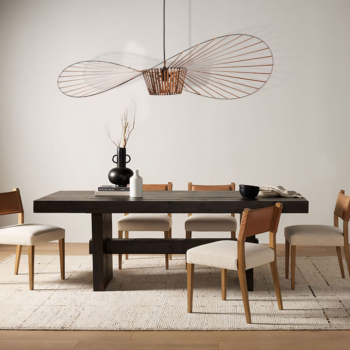 LED Pendelleuchte Vertigo im Strohhut-Design – vintage, modern & leicht