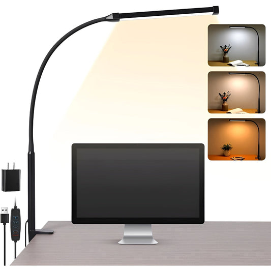 LED Leselampe – Moderne Tischlampe mit USB-Anschluss für Schreibtisch und Home-Office