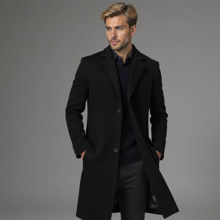 Herren Trenchmantel Mit Schmalem Schnitt Für Winter