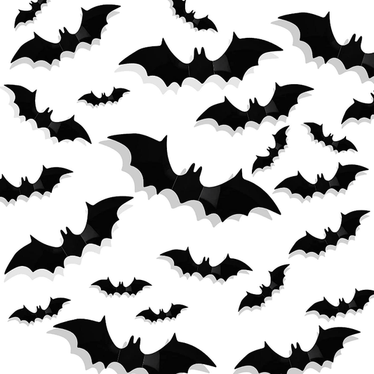 3D Fledermaus-Wandaufkleber für Halloween – Gruselige Wanddeko für Partys & Zuhause