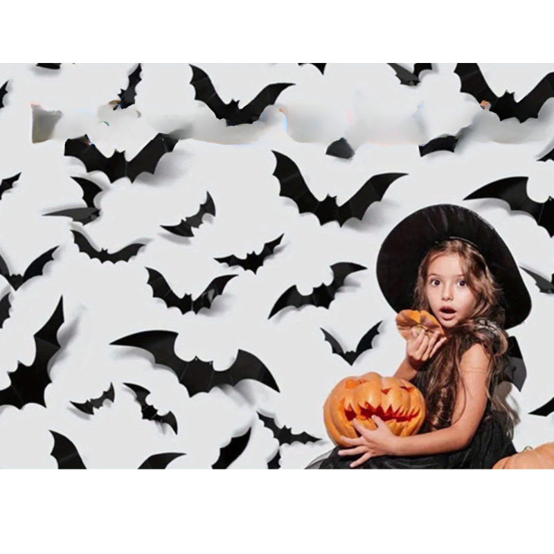 3D Fledermaus-Wandaufkleber für Halloween – Gruselige Wanddeko für Partys & Zuhause