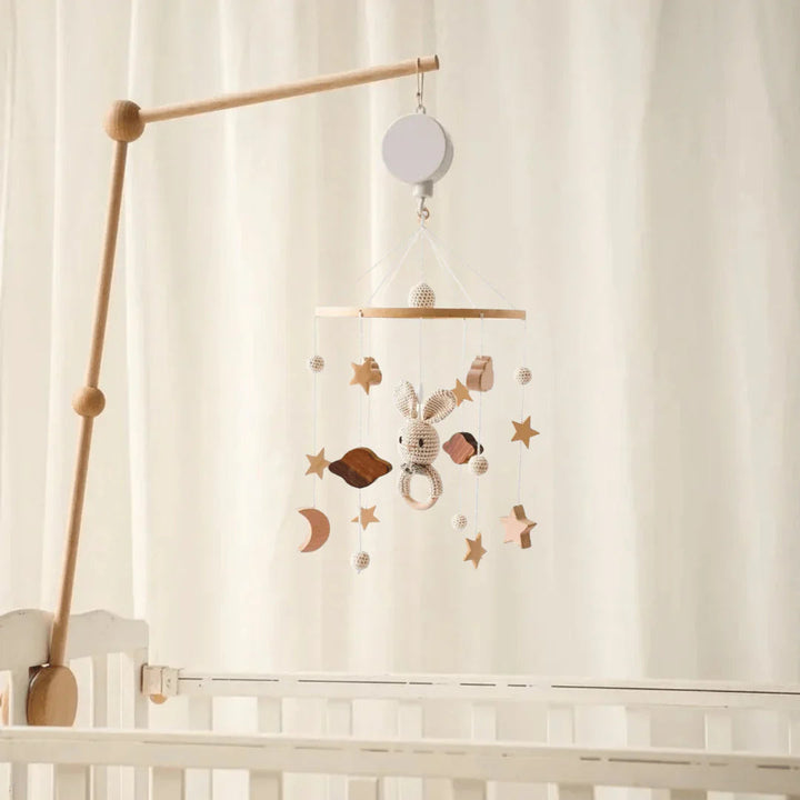 Holz-Babymobile für Wiege und Kinderzimmer – Natürliches Design für ruhigen Schlaf