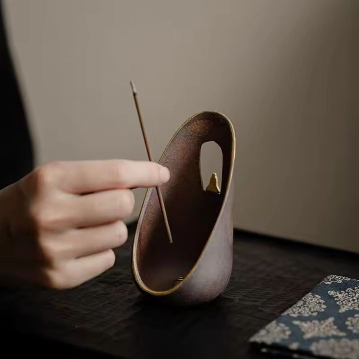 Keramik Räucherstäbchenhalter – Zen Flow Aschefänger