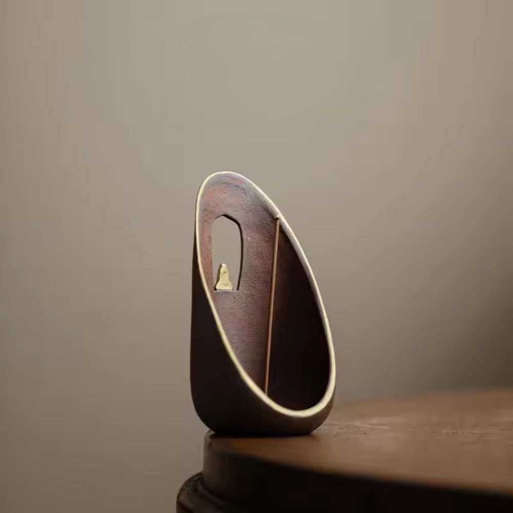 Keramik Räucherstäbchenhalter – Zen Flow Aschefänger