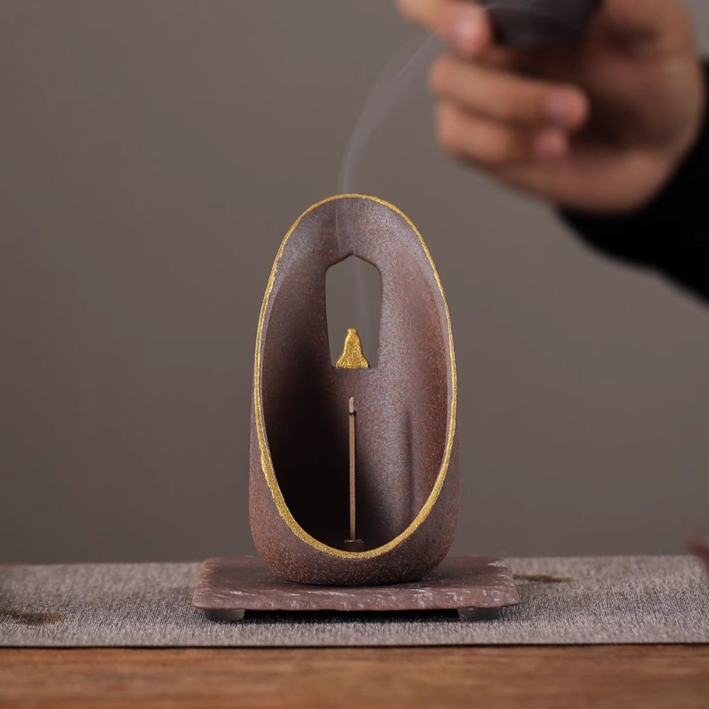 Keramik Räucherstäbchenhalter – Zen Flow Aschefänger