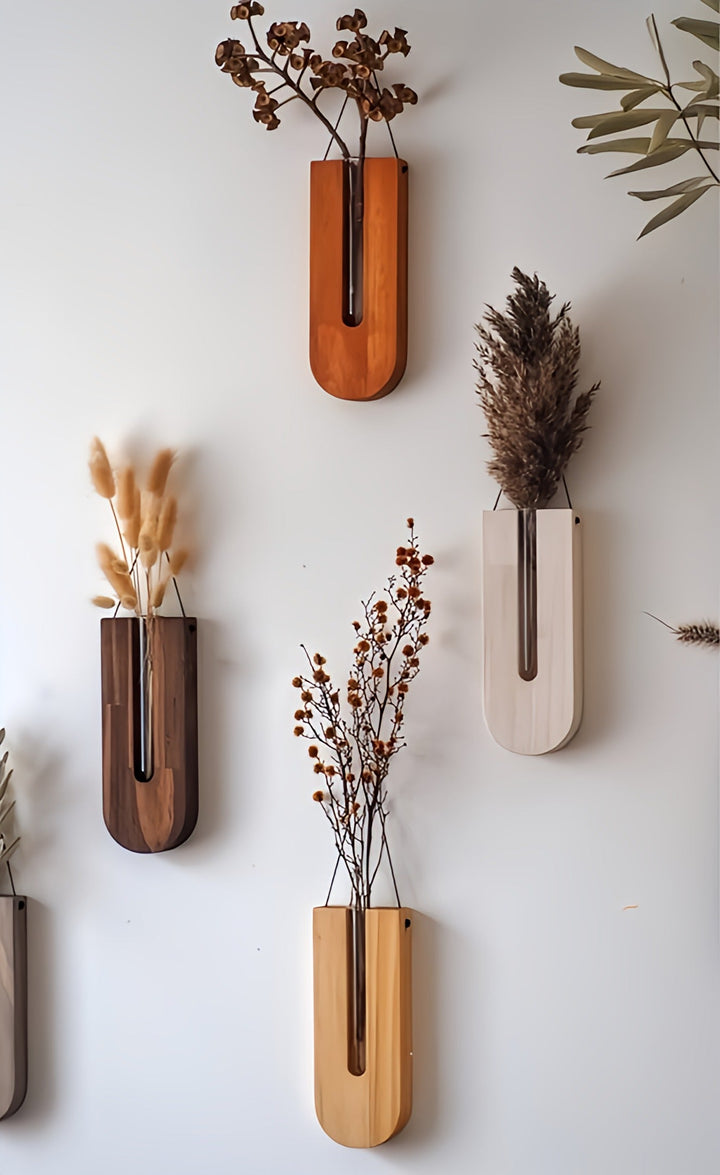 Holz-Wandpflanzenhalter Rustikale Topfaufhänger Set