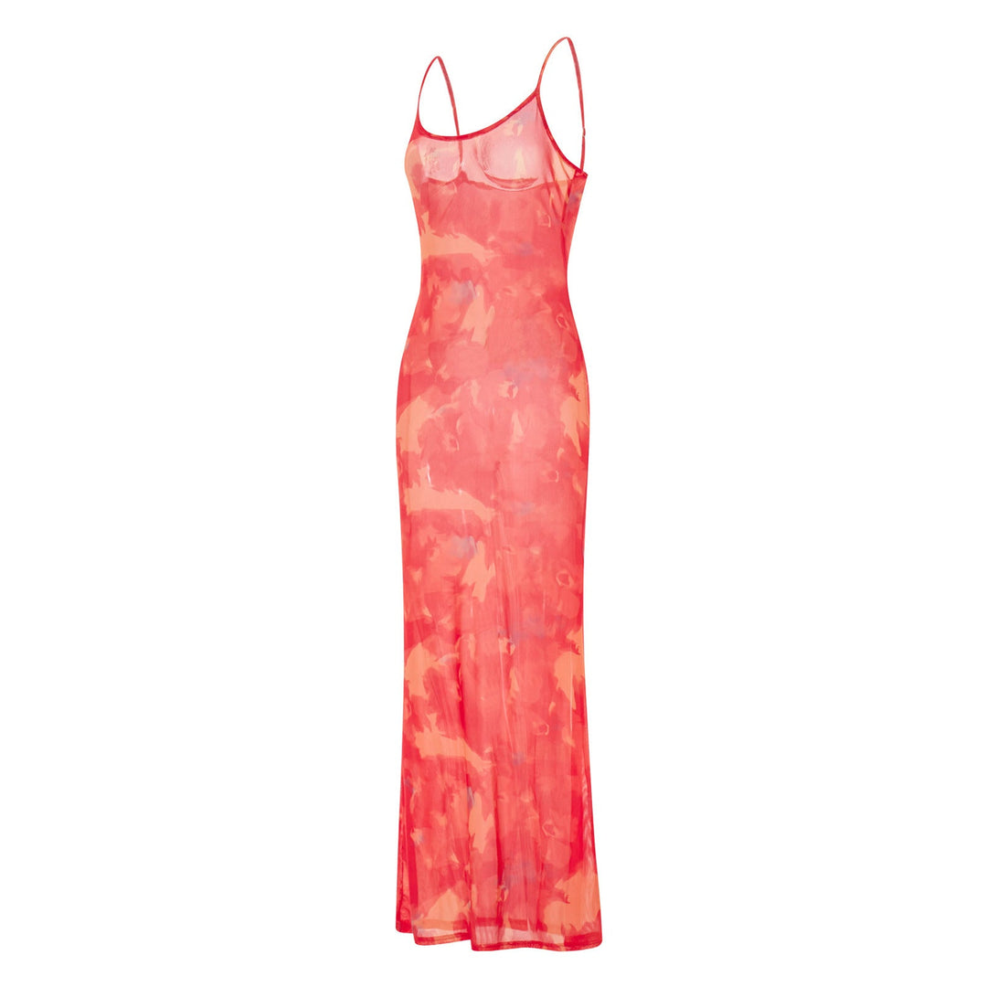 Women's Floral Maxi Dress Summer Sleeveless Beach Dress