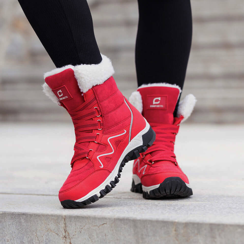 Damen Winterstiefel Mit Thermofutter Und Wetterfestem Design