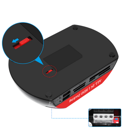 USB Festplatten-Dockingstation mit Kartenleser & Plug-and-Play Funktion