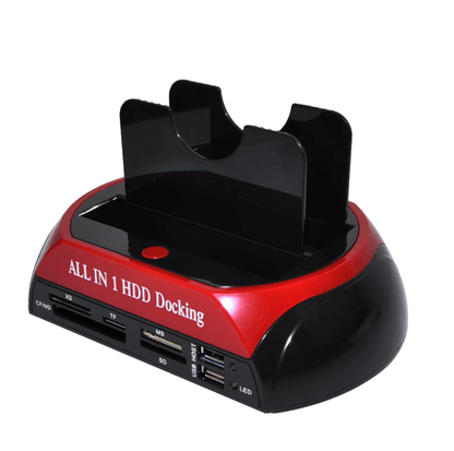 USB Festplatten-Dockingstation mit Kartenleser & Plug-and-Play Funktion