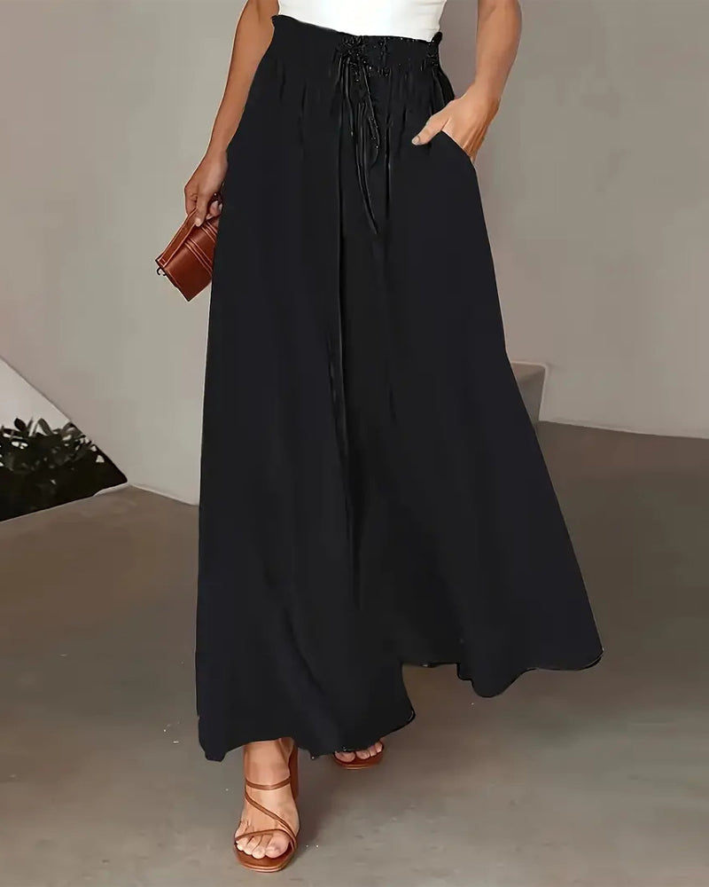 Hose Mit Weitem Bein Und Punktemuster