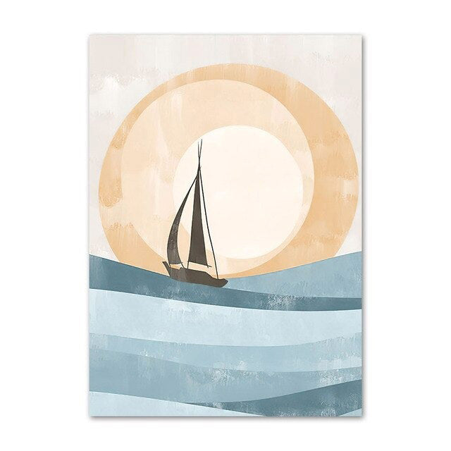 Leinwand-Wandkunst Boho Aquarelldruck-Set